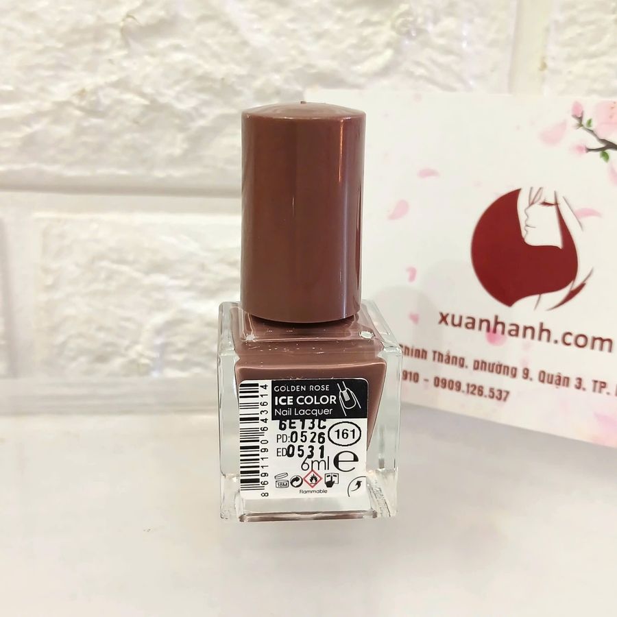 Sơn móng Golden Rose Ice Color #161 nâu tây thời thượng