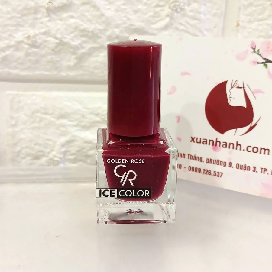 Sơn móng Golden Rose Ice Color #167 đỏ mận nổi bật, cuốn hút