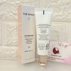 Kem chống nắng The Whoo UV Ultimate Brightening Tone-Up bảo vệ và nâng tone sáng da, 50ml