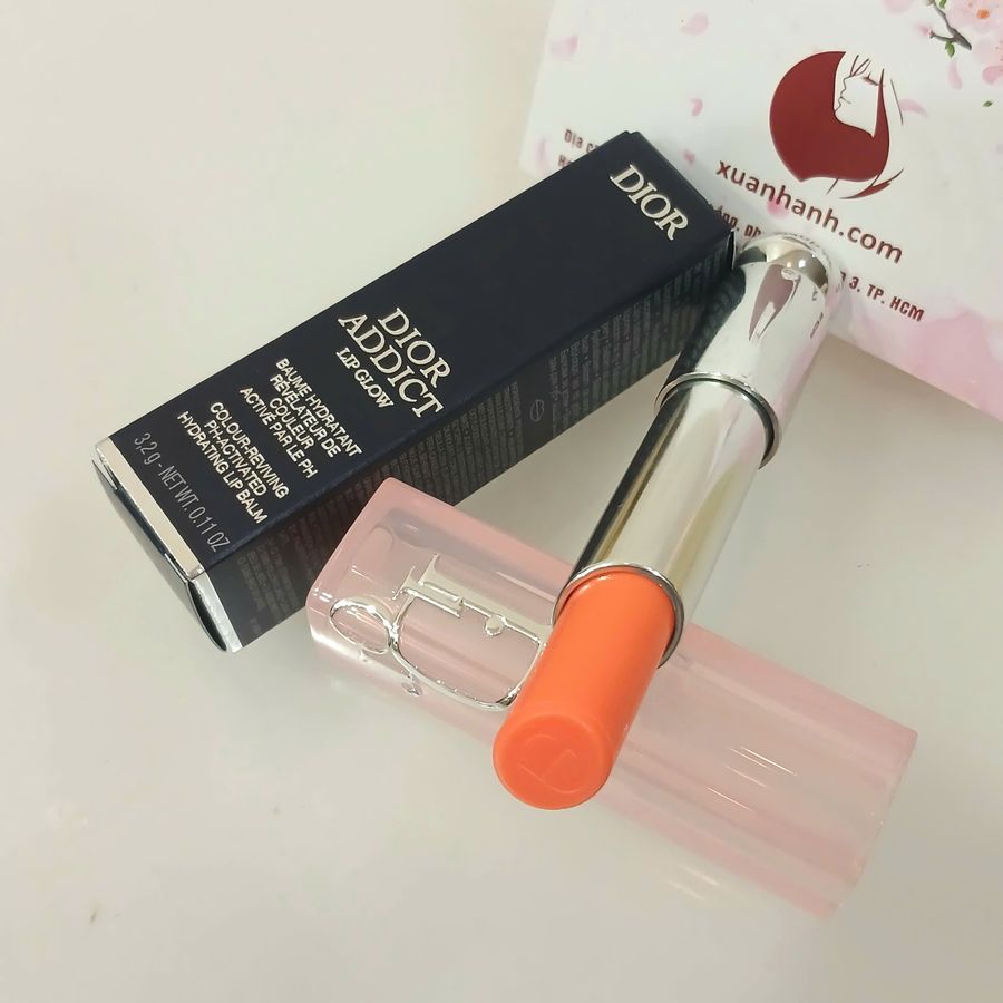 Son dưỡng Dior Addict Lip Glow mềm mượt và tăng sắc môi, #004 Coral - cam tự nhiên (New)