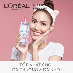 Nước tẩy trang L'oreal Micellar Water Moisturizing sạch dịu, ẩm mịn da - 400ml