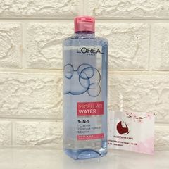Nước tẩy trang L'oreal Micellar Water Moisturizing sạch dịu, ẩm mịn da - 400ml