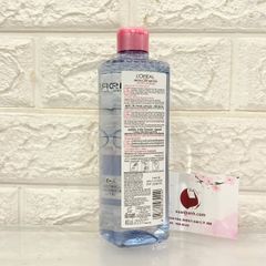 Nước tẩy trang L'oreal Micellar Water Moisturizing sạch dịu, ẩm mịn da - 400ml