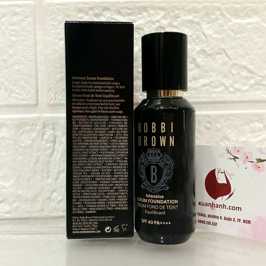 Kem nền Bobbi Brown Intensive Skin Serum SPF40, che phủ hoàn hảo lâu trôi, #W-026 Warrn Ivory