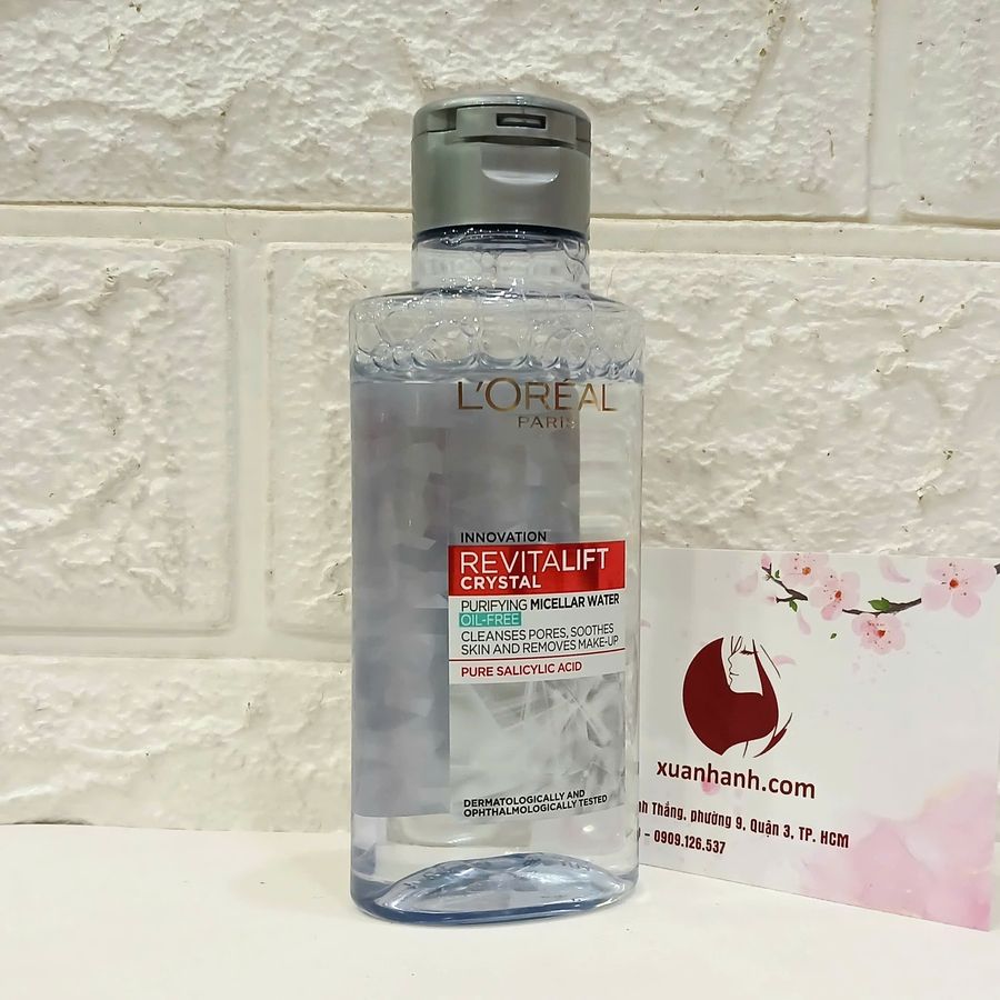 Nước tẩy trang L'oreal Revitalift Crysra sạch sâu, kiềm dầu và se lỗ chân lông - 95ml