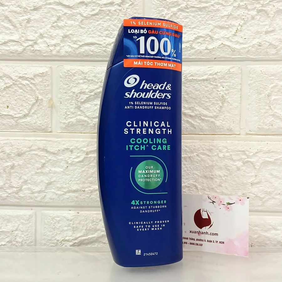 Gội xả Head & Shoulders Clinical Strength 4X Stronger mát lạnh, trị gàu 400ml, #Xanh lá - CT