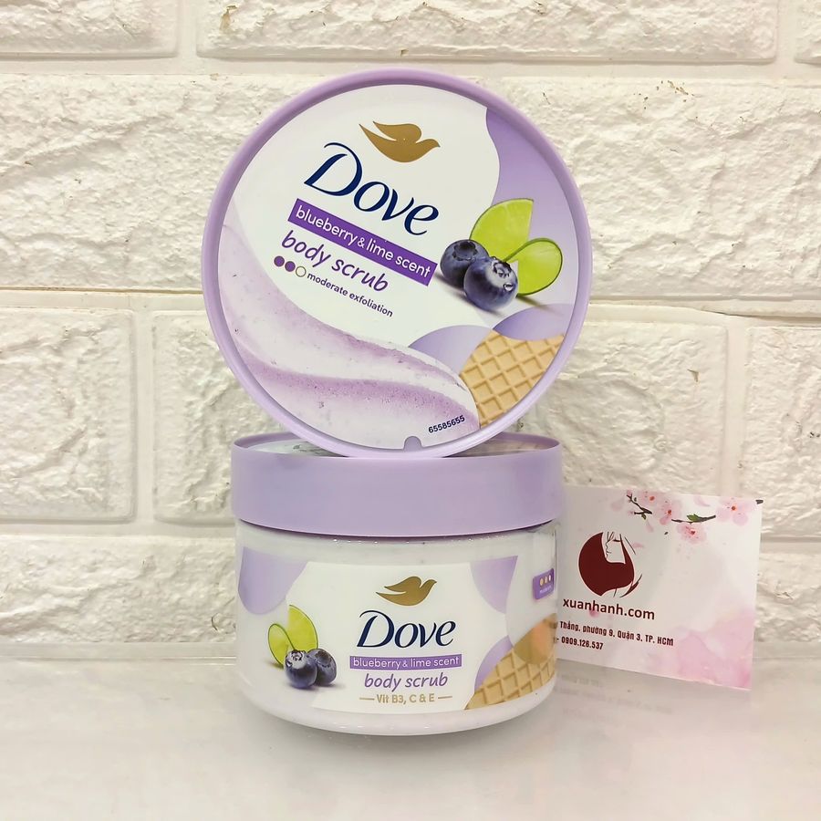 Tẩy tế bào chết Dove Blueberry dạng hạt mịn, sạch da cùng hương tươi mới nhẹ nhàng, 280g