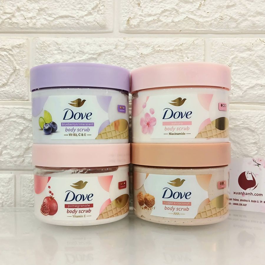 Tẩy tế bào chết Dove Blueberry dạng hạt mịn, sạch da cùng hương tươi mới nhẹ nhàng, 280g