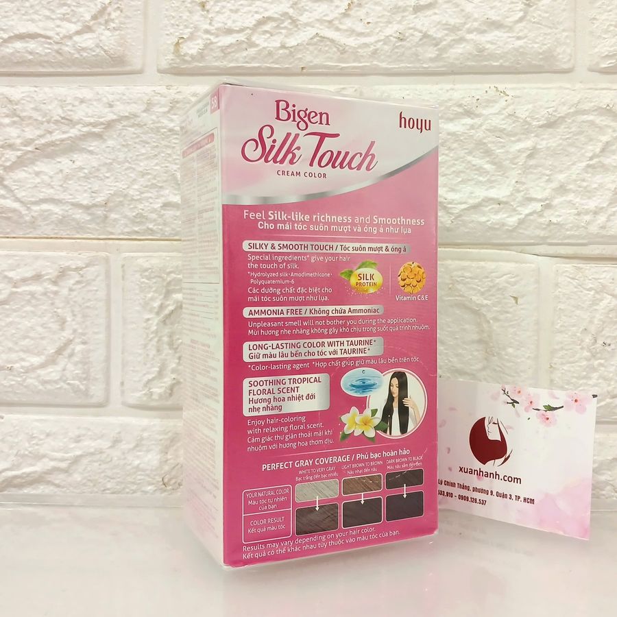 Thuốc nhuộm phủ bạc Bigen Silk Touch cao cấp, suôn mượt và đẹp - #5B nâu socola