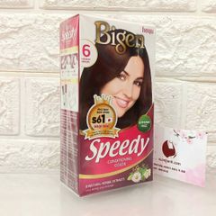 Thuốc nhuộm phủ bạc Bigen Speedy Conditioning cao cấp, nhanh và đẹp - #6 nâu caramen