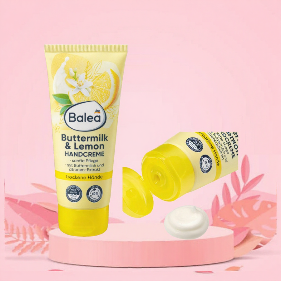 Kem dưỡng tay Balea Buttermilk & Lemon chiết xuất bơ sưa và chanh ngọt mát, 100ml
