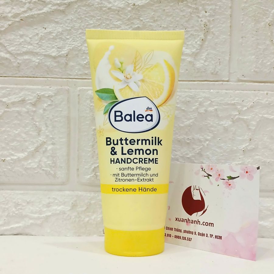 Kem dưỡng tay Balea Buttermilk & Lemon chiết xuất bơ sưa và chanh ngọt mát, 100ml