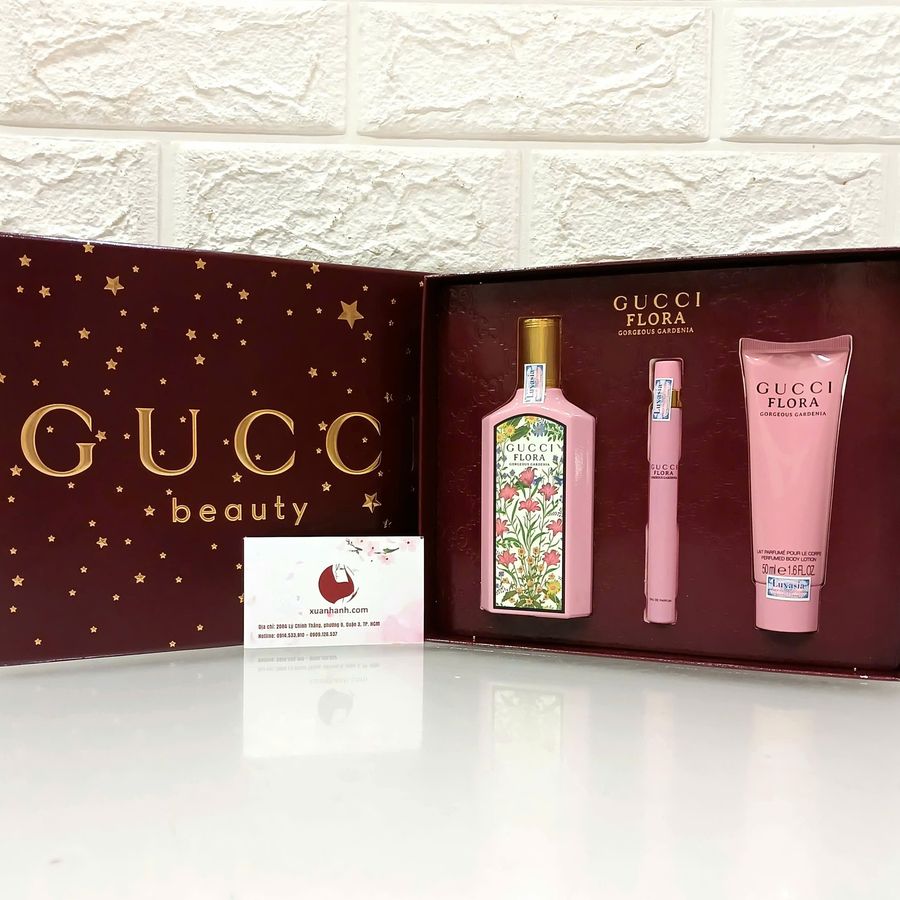 Set nước hoa Gucci Flora Gorgeous Gardenia EDP tươi sáng, rực rỡ, tinh tế (New)