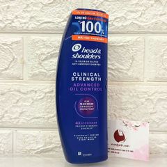 Gội xả Head & Shoulders Clinical Strength 4X Stronger kiểm soát dầu, trị gàu 400ml, #Tím- CT