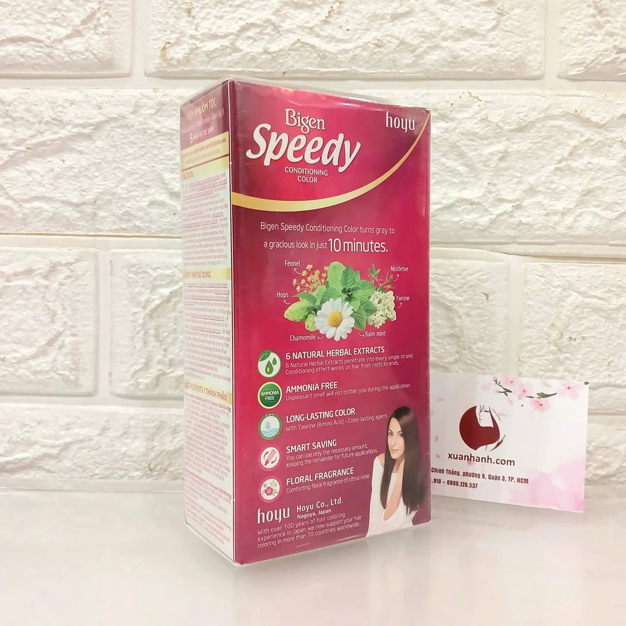 Thuốc nhuộm phủ bạc Bigen Speedy Conditioning cao cấp, nhanh và đẹp - #5 nâu đậm