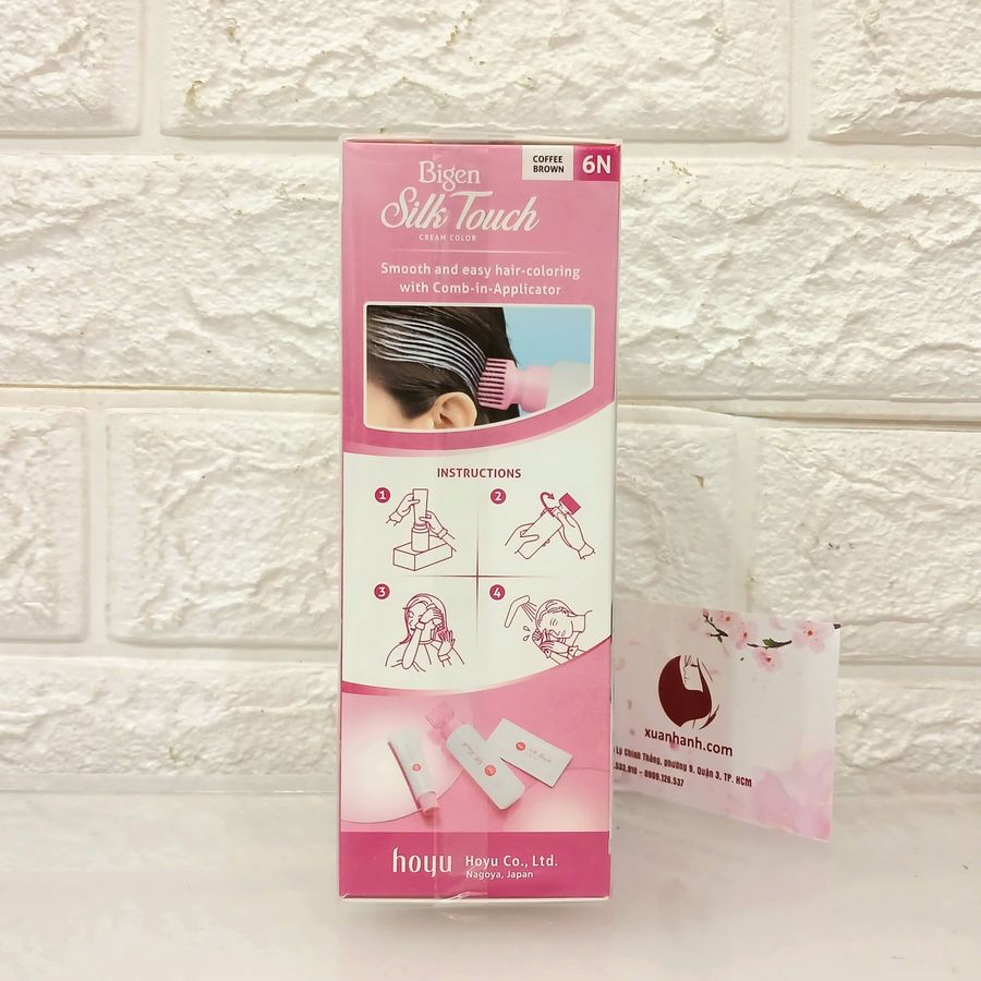 Thuốc nhuộm phủ bạc Bigen Silk Touch cao cấp, suôn mượt và đẹp - #6N nâu cà phê
