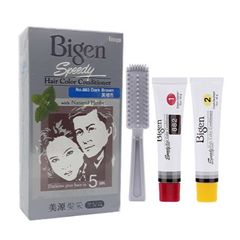 Nhuộm phủ bạc Bigen Speedy Conditioner thảo dược lành tính từ Nhật - 881 Đen tự nhiên