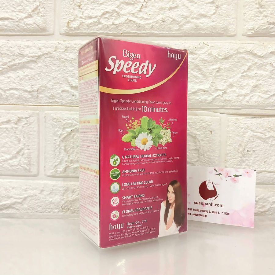 Thuốc nhuộm phủ bạc Bigen Speedy Conditioning cao cấp, nhanh và đẹp - #3 nâu ánh đỏ
