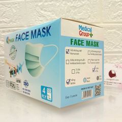Khẩu trang y tế Qmask đạt chuẩn y khoa - 4 lớp vải không dệt, hộp 50 cái 