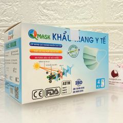 Khẩu trang y tế Qmask đạt chuẩn y khoa - 4 lớp kháng khuẩn, hộp 50 cái - Mua 2 Tặng 1