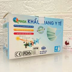 Khẩu trang y tế Qmask đạt chuẩn y khoa - 4 lớp kháng khuẩn, hộp 50 cái - Mua 2 Tặng 1