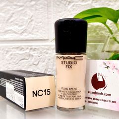 Kem nền Mac Studio Fix Fluid SPF15 lì mịn, che phủ, kìm dầu tốt #NC15 sáng beige (New)