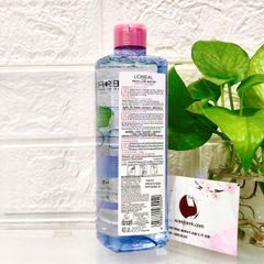 Nước tẩy trang L'oreal Micellar Water Moisturizing sạch dịu, ẩm mịn da - 400ml