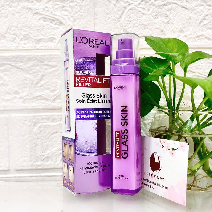 Kem dưỡng L'oreal Revitalift Filler Glass Skin sáng rạng rỡ và căng mọng như pha lê, 50ml (New)