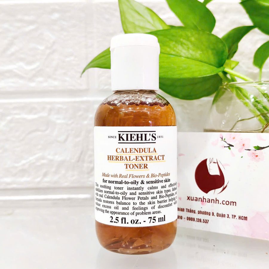 Toner Hoa Cúc Kiehl's Calendula Herbal Extract làm sạch sâu, kiểm soát dầu và dịu nhẹ da, 75ml