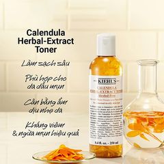 Toner Hoa Cúc Kiehl's Calendula Herbal Extract làm sạch sâu, kiểm soát dầu và dịu nhẹ da, 75ml