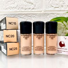 Kem nền Mac Studio Fix Fluid SPF15 lì mịn, che phủ, kìm dầu tốt #NC20 tự nhiên (New)