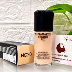 Kem nền Mac Studio Fix Fluid SPF15 lì mịn, che phủ, kìm dầu tốt #NC20 tự nhiên (New)