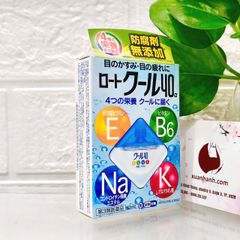 Thuốc nhỏ mắt Rohto Cool giảm mỏi mắt, bổ sung Vitamin cần thiết - mát lạnh (màu xanh)