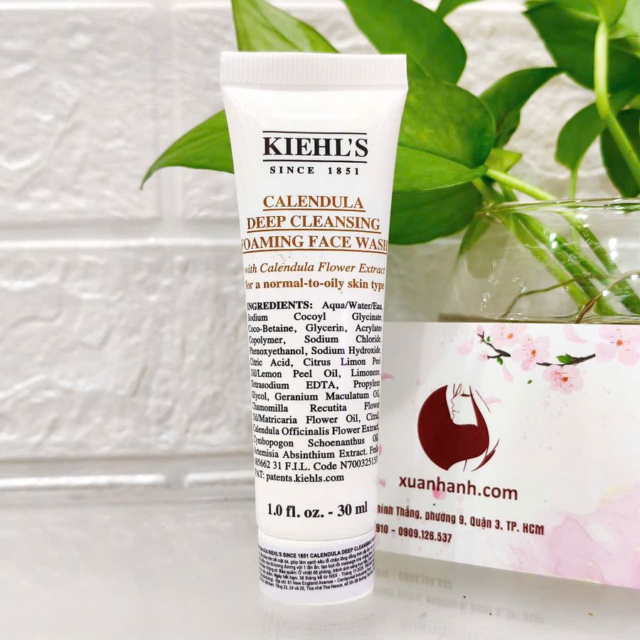 Sữa rửa mặt KIEHL'S Calendula Deep Cleansing hoa cúc sạch sâu, dịu nhẹ da, 30ml