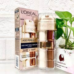 Serum L'oreal Age Defying Le Dou serum 2 lõi cho 2 hiệu quả đồng thời: trẻ và trắng, 30ml