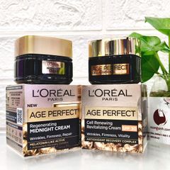 Kem dưỡng đêm L'oreal Age Perfect Midnight cao cấp trẻ hóa và sáng căng mịn da, 50ml 