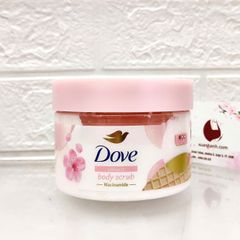 Tẩy tế bào chết Dove Sakura dạng kem mịn, sạch da cùng hương hoa ngọt dịu, 280g