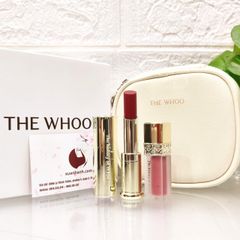 Set Son dưỡng The Whoo Glow Lip Balm Wine Red - màu đỏ rượu cuốn hút, TẶNG son kem mini (Hot)