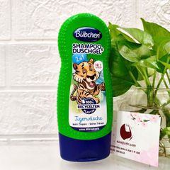 Tắm gội Bubchen Shampoo & Duschgel không cay mắt, sạch dịu nhẹ cho bé - 230ml (Xanh)
