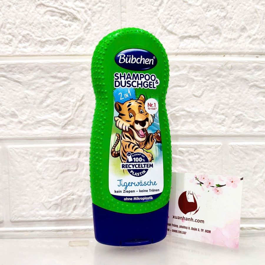 Tắm gội Bubchen Shampoo & Duschgel không cay mắt, sạch dịu nhẹ cho bé - 230ml (Xanh)