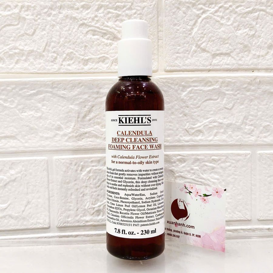 Sữa rửa mặt KIEHL'S Calendula Deep Cleansing hoa cúc sạch sâu, dịu nhẹ da, 230ml