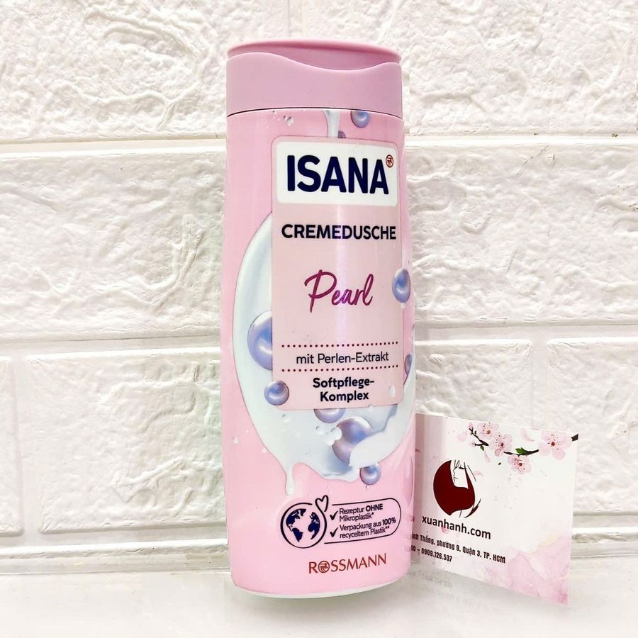 Sữa tắm Isana sạch mịn da với hương dịu ngọt, sáng mịn da, #Pearl, 300ml