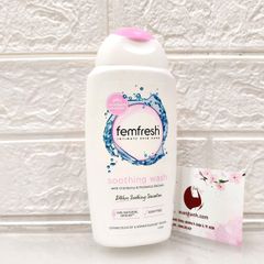 Dung dịch vệ sinh phụ nữ Femfresh Soothing Wash cao cấp làm sạch và khô thoáng, 250ml