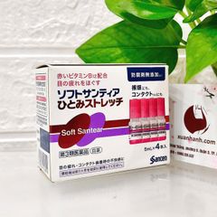 Thuốc nhỏ mắt Santen Soft Santear giảm nhức mỏi, cải thiện thị lực, 5mlx4 (HOT NEW)