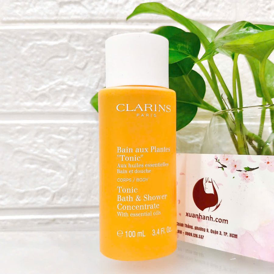 Sữa tắm cao cấp Clarins Tonic Bath & Shower Concentrate từ tinh dầu cô đặc, 100ml