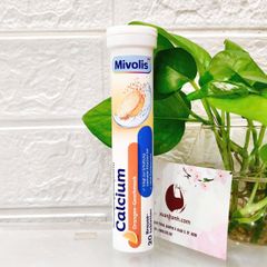 Viên sủi Mivolis Calcium tăng cường Canxi giúp xương chắc khỏe, hàng nội địa Đức - 20 viên