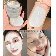 Mặt nạ Kiehl's Rare Earth Pore đất sét thanh tẩy, se lỗ chân lông, kháng viêm da, 14ml