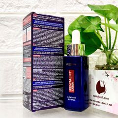 Tinh chất L'oreal PURE RETINOL NIGHT tái tạo, trẻ hoá, xóa nhăn, giảm nám, 30ml