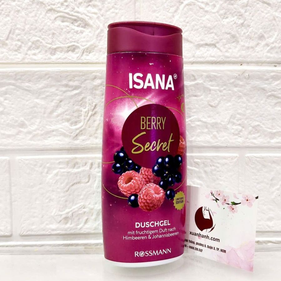Sữa tắm Isana sạch mịn da với hương quả mọng tươi mới, #Berry Secret, 300ml
