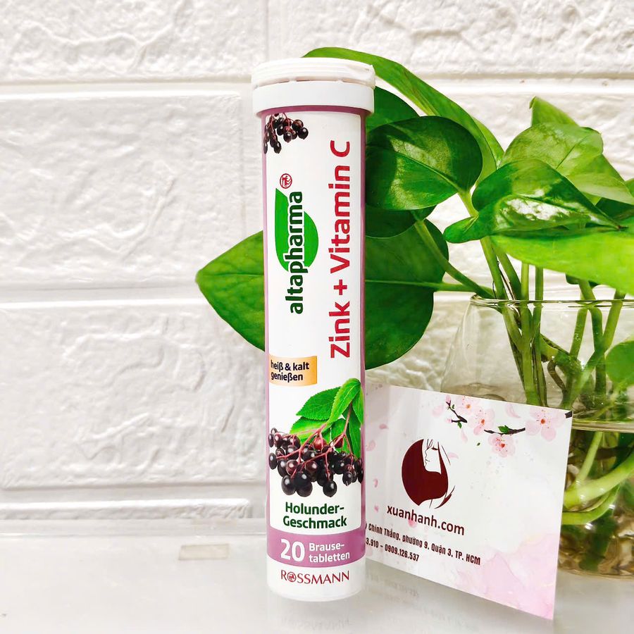 Viên sủi Multivitamin bổ sung VitaminC, kẽm... tăng đề kháng, giảm tiết dầu, viêm mụn - 20 viên